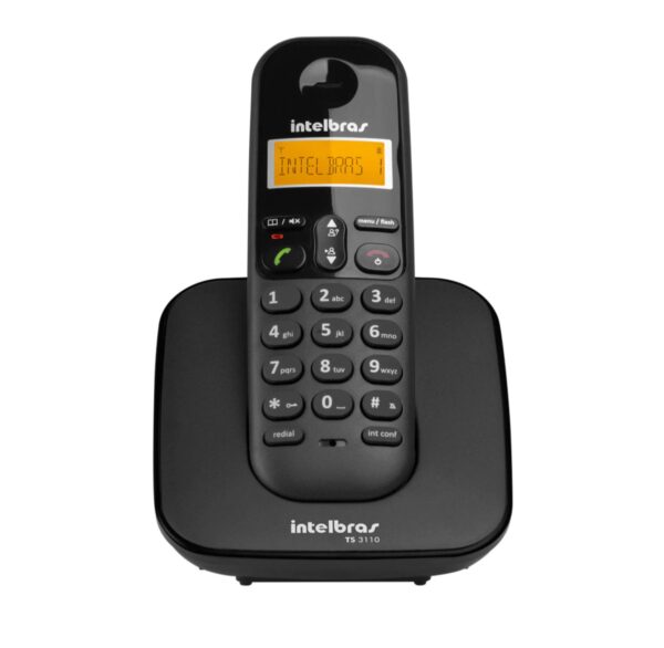 Telefone sem Fio Intelbras TS 3110 Identificador de Chamada e Tecnologia DECT 6.0 - Preto - Imagen 2