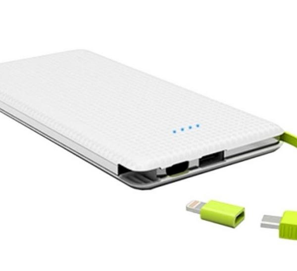 Bateria Extra Portátil Universal Power Bank Slim Usb - PN951 - 10000mAh - Branco - Imagen 2