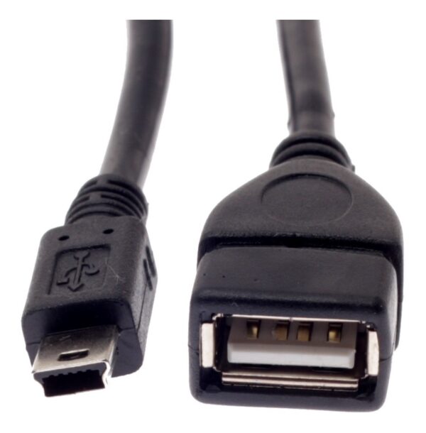 Cabo adaptador otg do mini usb para usb femea - Imagen 2