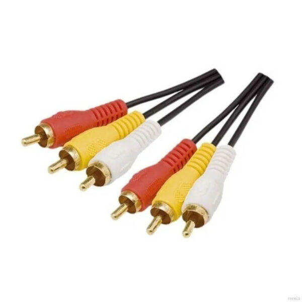 Cabo Av 3 RCA + 3 RCA macho Audio Video Componente 1,80 metros Jack - Imagen 2