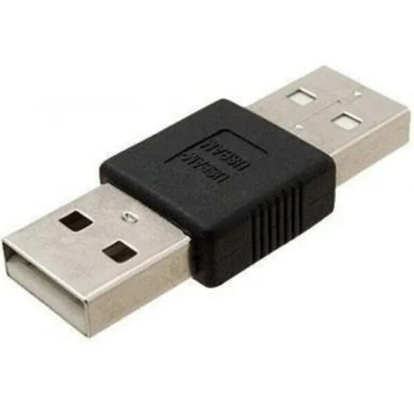 Plug conector adaptador dois lado USB macho para USB emenda de cabo - Imagen 2